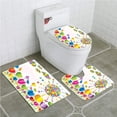 thumbnail image 1 of PUDMAD Abstract Home Abstract Flowers Sun and Clouds Summer Park 3 Piece Bathroom Rugs Set Bath Rug Contour Mat and Toilet Lid Cover, 1 of 2