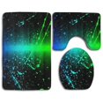 thumbnail image 1 of PUDMAD Abstract Light Bunch 3 Piece Bathroom Rugs Set Bath Rug Contour Mat and Toilet Lid Cover, 1 of 2