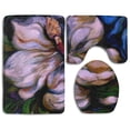 thumbnail image 1 of PUDMAD Abstract Magnolia Painting 3 Piece Bathroom Rugs Set Bath Rug Contour Mat and Toilet Lid Cover, 1 of 2