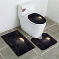 thumbnail image 1 of PUDMAD Abstract Night Sky Full Moon for Halloween Background 3 Piece Bathroom Rugs Set Bath Rug Contour Mat and Toilet Lid Cover, 1 of 2