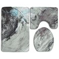 thumbnail image 1 of PUDMAD Abstract Painting Color Texture Bright Artistic Grey Dynamic 3 Piece Bathroom Rugs Set Bath Rug Contour Mat and Toilet Lid Cover, 1 of 2