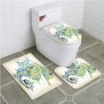thumbnail image 1 of PUDMAD Abstract Seahorse 3 Piece Bathroom Rugs Set Bath Rug Contour Mat and Toilet Lid Cover, 1 of 2