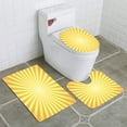 thumbnail image 1 of PUDMAD Abstract Summer Background 3 Piece Bathroom Rugs Set Bath Rug Contour Mat and Toilet Lid Cover, 1 of 2