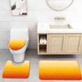 thumbnail image 1 of PUDMAD Abstract Triangle Geometric Mosaic Gradient Shades Orange Poly Art Red 3 Piece Bathroom Rugs Set Bath Rug Contour Mat and Toilet Lid Cover, 1 of 2