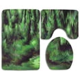 thumbnail image 1 of PUDMAD Abstract Twisted Trees 3 Piece Bathroom Rugs Set Bath Rug Contour Mat and Toilet Lid Cover, 1 of 2