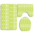 thumbnail image 1 of PUDMAD Abstract Wild Green 3 Piece Bathroom Rugs Set Bath Rug Contour Mat and Toilet Lid Cover, 1 of 2