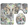 thumbnail image 1 of PUDMAD Abstrait 3 Piece Bathroom Rugs Set Bath Rug Contour Mat and Toilet Lid Cover, 1 of 2