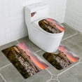 thumbnail image 1 of PUDMAD Acropolis in Athens 3 Piece Bathroom Rugs Set Bath Rug Contour Mat and Toilet Lid Cover, 1 of 2
