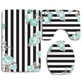 thumbnail image 1 of PUDMAD Adore Hibiscus 3 Piece Bathroom Rugs Set Bath Rug Contour Mat and Toilet Lid Cover, 1 of 2
