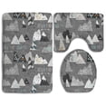 thumbnail image 1 of PUDMAD Adventure Awaits Regular 3 Piece Bathroom Rugs Set Bath Rug Contour Mat and Toilet Lid Cover, 1 of 2
