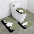 thumbnail image 1 of PUDMAD Adventure Forest Halftone Effect Hipster Typography Camping in Mountains 3 Piece Bathroom Rugs Set Bath Rug Contour Mat and Toilet Lid Cover, 1 of 2