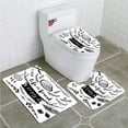 thumbnail image 1 of PUDMAD Adventure Life in Forest Theme Boho Details Antlers Tree Branches and Feathers 3 Piece Bathroom Rugs Set Bath Rug Contour Mat and Toilet Lid Cover, 1 of 2