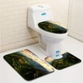 thumbnail image 1 of PUDMAD Aerial View Beautiful Mountain Range 3 Piece Bathroom Rugs Set Bath Rug Contour Mat and Toilet Lid Cover, 1 of 2