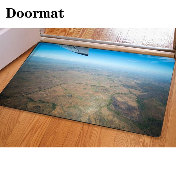 PUDMAD Aerial View Country in Venezuela 3 Piece Bathroom Rugs Set Bath Rug Contour Mat and Toilet Lid Cover