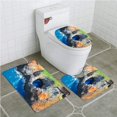 thumbnail image 1 of PUDMAD Aerial View Volcanic Rock Kauai 3 Piece Bathroom Rugs Set Bath Rug Contour Mat and Toilet Lid Cover, 1 of 2