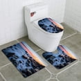 thumbnail image 1 of PUDMAD After Sunset 3 Piece Bathroom Rugs Set Bath Rug Contour Mat and Toilet Lid Cover, 1 of 2
