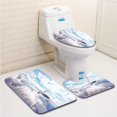 thumbnail image 1 of PUDMAD Airplane Above Clouds 3 Piece Bathroom Rugs Set Bath Rug Contour Mat and Toilet Lid Cover, 1 of 2