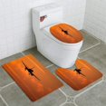 thumbnail image 1 of PUDMAD Airplane Landing at Sunset 3 Piece Bathroom Rugs Set Bath Rug Contour Mat and Toilet Lid Cover, 1 of 2