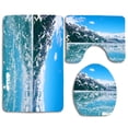 thumbnail image 1 of PUDMAD Alaska Glacier Ice Mountains 3 Piece Bathroom Rugs Set Bath Rug Contour Mat and Toilet Lid Cover, 1 of 2