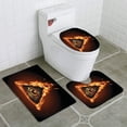 thumbnail image 1 of PUDMAD All Seeing Eye in Flame 3 Piece Bathroom Rugs Set Bath Rug Contour Mat and Toilet Lid Cover, 1 of 2