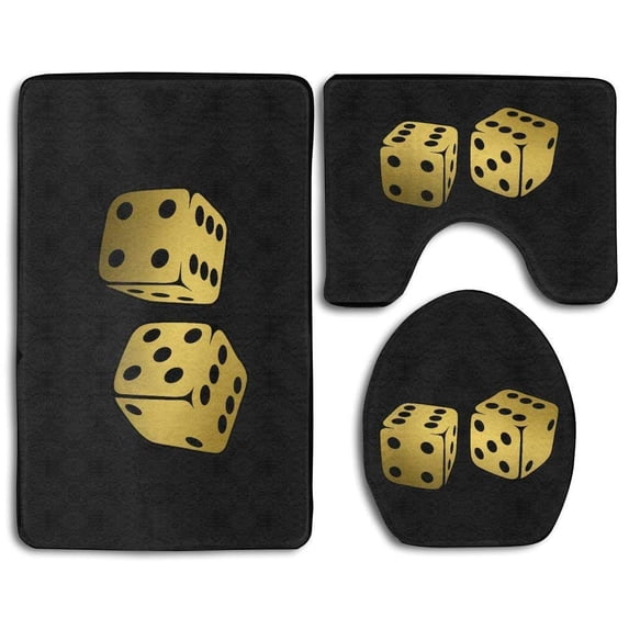 PUDMAD Alligator Crocodile Florida 3 Piece Bathroom Rugs Set Bath Rug Contour Mat and Toilet Lid Cover