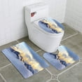 thumbnail image 1 of PUDMAD Alpine Mountain Landscape 3 Piece Bathroom Rugs Set Bath Rug Contour Mat and Toilet Lid Cover, 1 of 2