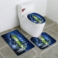 thumbnail image 1 of PUDMAD Amazing Island Grove Floating in air 3 Piece Bathroom Rugs Set Bath Rug Contour Mat and Toilet Lid Cover, 1 of 2