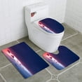 thumbnail image 1 of PUDMAD Amazing Sky at Sunset 3 Piece Bathroom Rugs Set Bath Rug Contour Mat and Toilet Lid Cover, 1 of 2