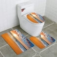 thumbnail image 1 of PUDMAD Amazing Sunset Landscape Beautiful Nature Background 3 Piece Bathroom Rugs Set Bath Rug Contour Mat and Toilet Lid Cover, 1 of 2