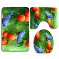 thumbnail image 1 of PUDMAD Amazing Sunset Moutain and Lake 3 Piece Bathroom Rugs Set Bath Rug Contour Mat and Toilet Lid Cover, 1 of 2