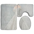 thumbnail image 1 of PUDMAD Amazing Wedding Dress Mannequin 3 Piece Bathroom Rugs Set Bath Rug Contour Mat and Toilet Lid Cover, 1 of 2