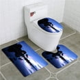 thumbnail image 1 of PUDMAD Amazon River Sunset 3 Piece Bathroom Rugs Set Bath Rug Contour Mat and Toilet Lid Cover, 1 of 2