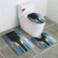 thumbnail image 1 of PUDMAD Amazon River Sunset Reflection 3 Piece Bathroom Rugs Set Bath Rug Contour Mat and Toilet Lid Cover, 1 of 2