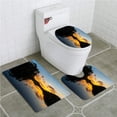 thumbnail image 1 of PUDMAD Amazon River Sunset in Ecuador 3 Piece Bathroom Rugs Set Bath Rug Contour Mat and Toilet Lid Cover, 1 of 2