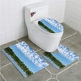 thumbnail image 1 of PUDMAD Amazonas 3 Piece Bathroom Rugs Set Bath Rug Contour Mat and Toilet Lid Cover, 1 of 2