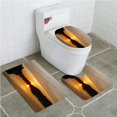 thumbnail image 1 of PUDMAD Amazonas Sunrise 3 Piece Bathroom Rugs Set Bath Rug Contour Mat and Toilet Lid Cover, 1 of 2