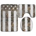 thumbnail image 1 of PUDMAD American Camouflage 3 Piece Bathroom Rugs Set Bath Rug Contour Mat and Toilet Lid Cover, 1 of 2