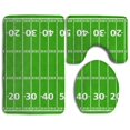 thumbnail image 1 of PUDMAD American Football Field 3 Piece Bathroom Rugs Set Bath Rug Contour Mat and Toilet Lid Cover, 1 of 2
