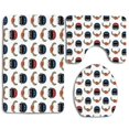 thumbnail image 1 of PUDMAD American Football Rugby Equipment Elements Championship Professional League Fun Game Match 3 Piece Bathroom Rugs Set Bath Rug Contour Mat and Toilet Lid Cover, 1 of 2