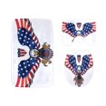 thumbnail image 1 of PUDMAD American Symbol Eagle USA Flags 3 Piece Bathroom Rugs Set Bath Rug Contour Mat and Toilet Lid Cover, 1 of 2