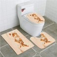 thumbnail image 1 of PUDMAD Americana Early American Retro Map Country Southwest and Alaska 3 Piece Bathroom Rugs Set Bath Rug Contour Mat and Toilet Lid Cover, 1 of 2