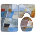 thumbnail image 1 of PUDMAD An Abstract Painting 3 Piece Bathroom Rugs Set Bath Rug Contour Mat and Toilet Lid Cover, 1 of 2