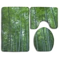 thumbnail image 1 of PUDMAD An Bamboo Forest 3 Piece Bathroom Rugs Set Bath Rug Contour Mat and Toilet Lid Cover, 1 of 2