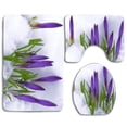 thumbnail image 1 of PUDMAD An Early Snow 3 Piece Bathroom Rugs Set Bath Rug Contour Mat and Toilet Lid Cover, 1 of 2
