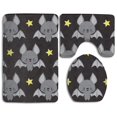 thumbnail image 1 of PUDMAD Ananas Pineapple 3 Piece Bathroom Rugs Set Bath Rug Contour Mat and Toilet Lid Cover, 1 of 2
