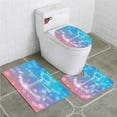thumbnail image 1 of PUDMAD Anchor Starry Fairy Anchor Bubbles on Gradient Blurry Scenery Bokeh 3 Piece Bathroom Rugs Set Bath Rug Contour Mat and Toilet Lid Cover, 1 of 2