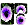 thumbnail image 1 of PUDMAD Anemone in Our Garden 3 Piece Bathroom Rugs Set Bath Rug Contour Mat and Toilet Lid Cover, 1 of 2