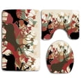 thumbnail image 1 of PUDMAD Antler Reindeer Caribou Herd Migrating Colorful Silhouettes Wildlife Nature Theme 3 Piece Bathroom Rugs Set Bath Rug Contour Mat and Toilet Lid Cover, 1 of 2