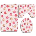 thumbnail image 1 of PUDMAD Apple 3 Piece Bathroom Rugs Set Bath Rug Contour Mat and Toilet Lid Cover, 1 of 2