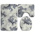 thumbnail image 1 of PUDMAD Army Camouflage 3D 3 Piece Bathroom Rugs Set Bath Rug Contour Mat and Toilet Lid Cover, 1 of 2